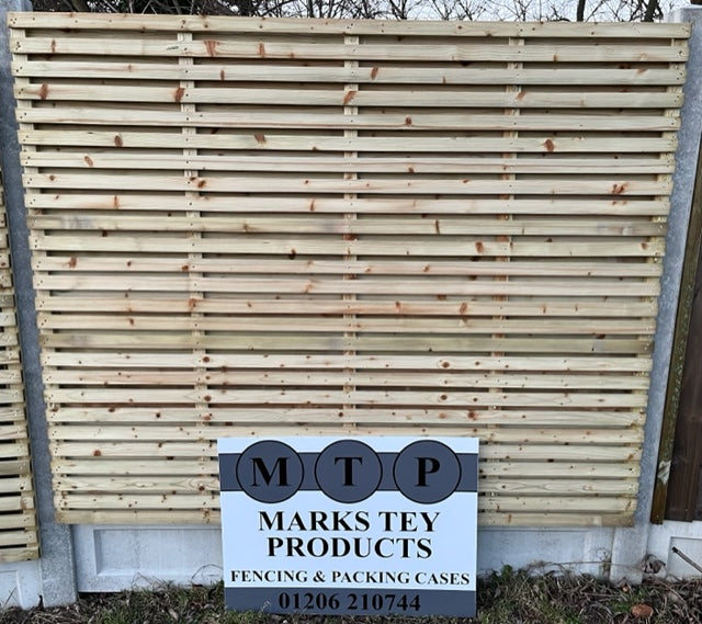 Double Slatted Fence Panels