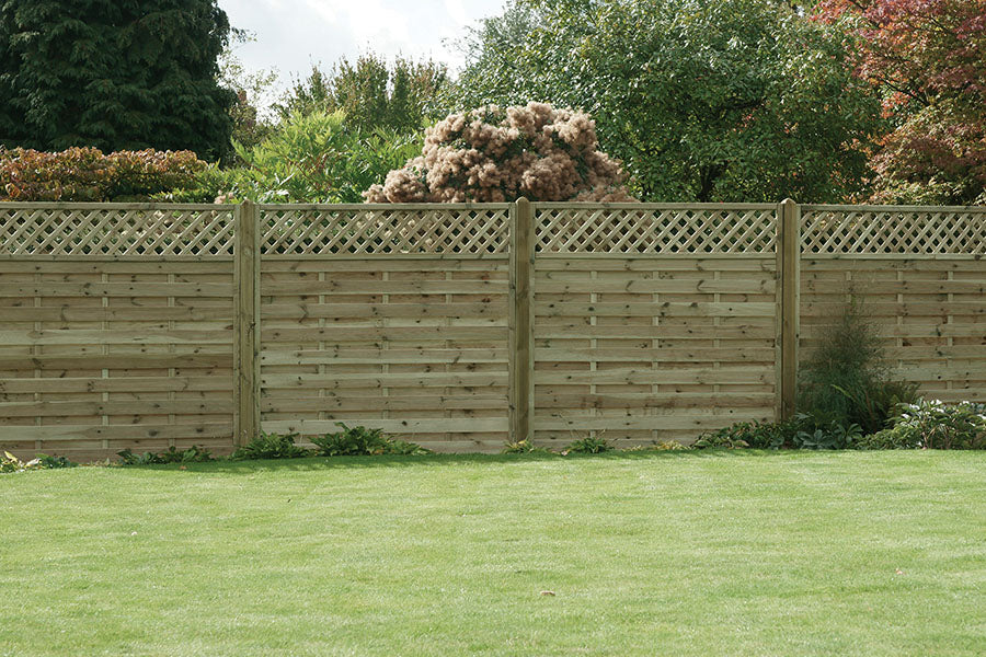 Horizontal Lattice Top Fence Panels
